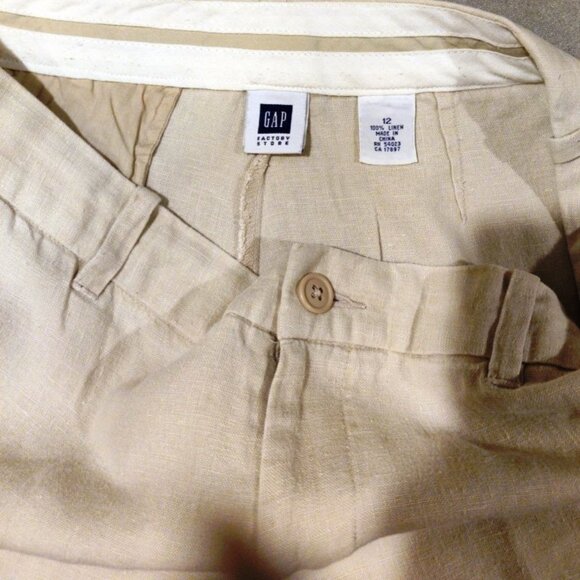 Gap Linen Crop Trousers, White Top, Sleeveless Vest, & Scarf Bundle, SZ 12/Lg - Picture 12 of 16